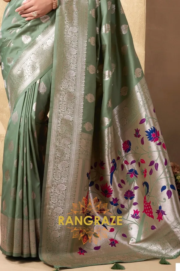 GREEN_HERITAGE_PAITHANI_SILK_SAREE