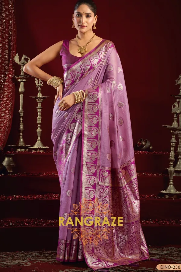PURPLE_ELEGANT_MODAL_SILK_BANARASI_SAREE