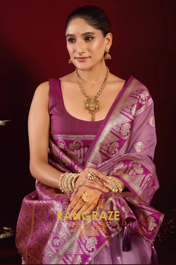 PURPLE_ELEGANT_MODAL_SILK_BANARASI_SAREE