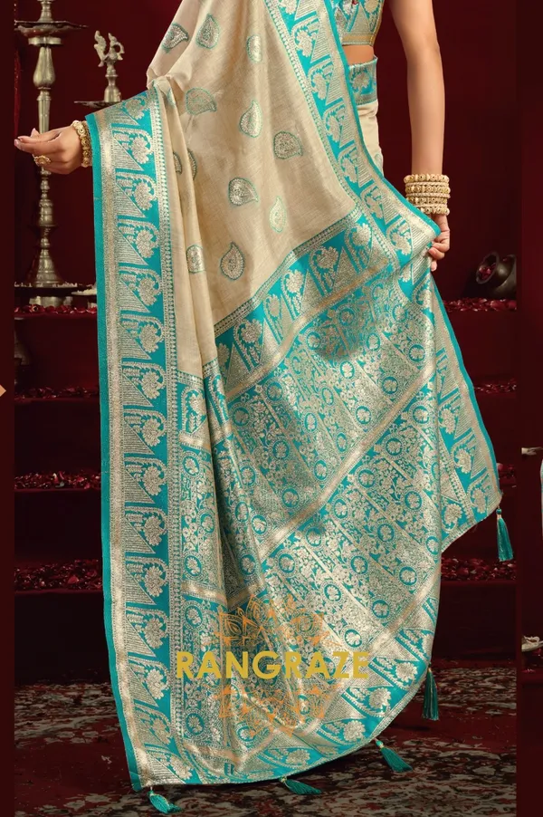 IVORY_ELEGANT_MODAL_SILK_BANARASI_SAREE