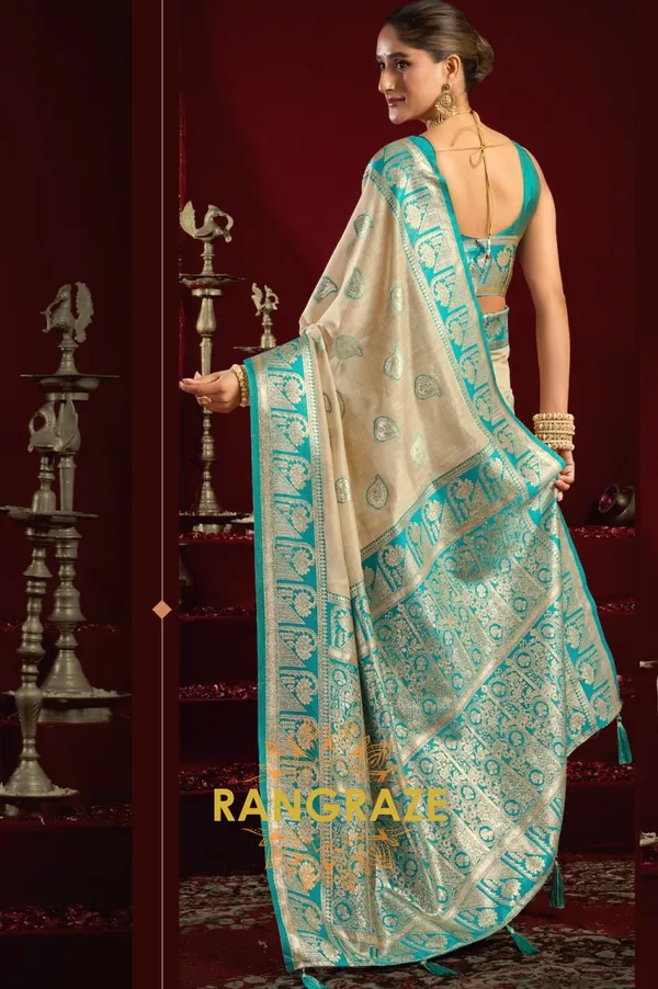 IVORY_ELEGANT_MODAL_SILK_BANARASI_SAREE