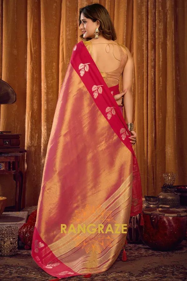 PINK_SOFT_TISSUE_BANARASI_SILK_SAREE