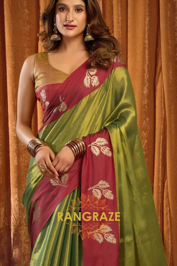 GREEN_SOFT_TISSUE_BANARASI_SILK_SAREE