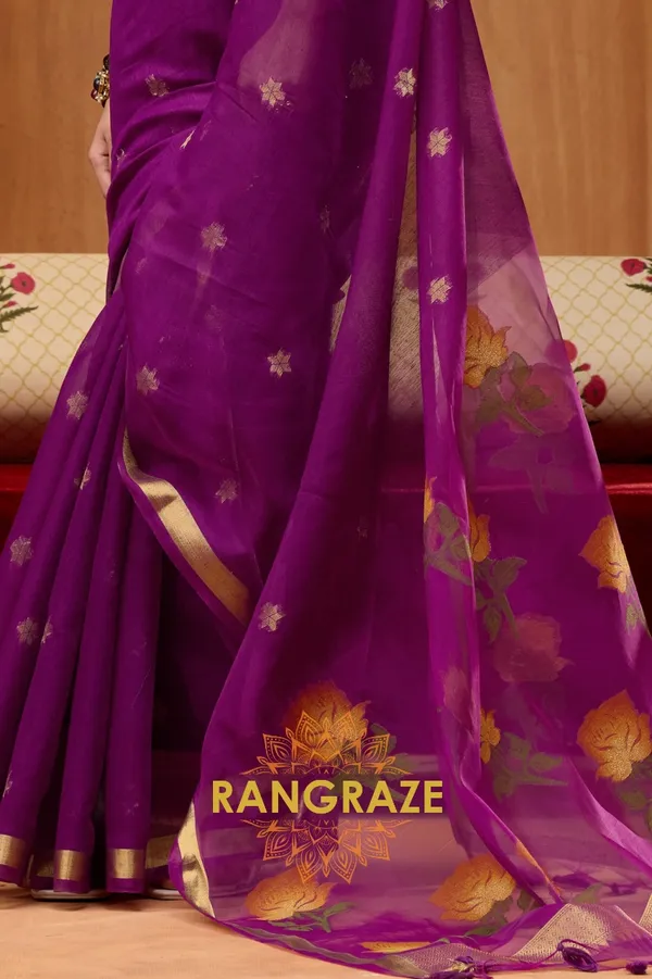 Dark_Magenta_Banarasi_Saree_For_Women