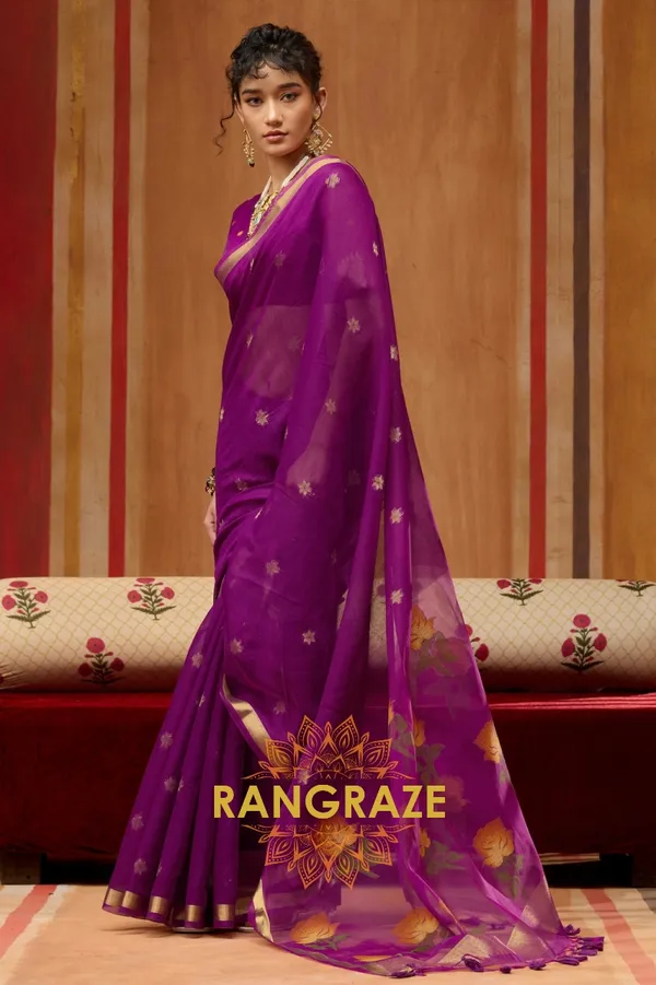 Dark_Magenta_Banarasi_Saree_For_Women