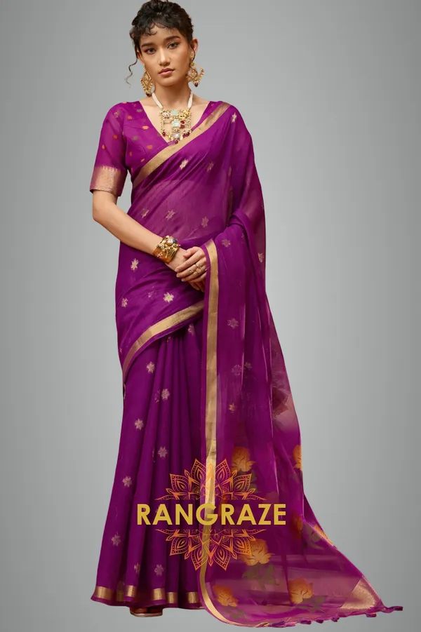 Dark_Magenta_Banarasi_Saree_For_Women