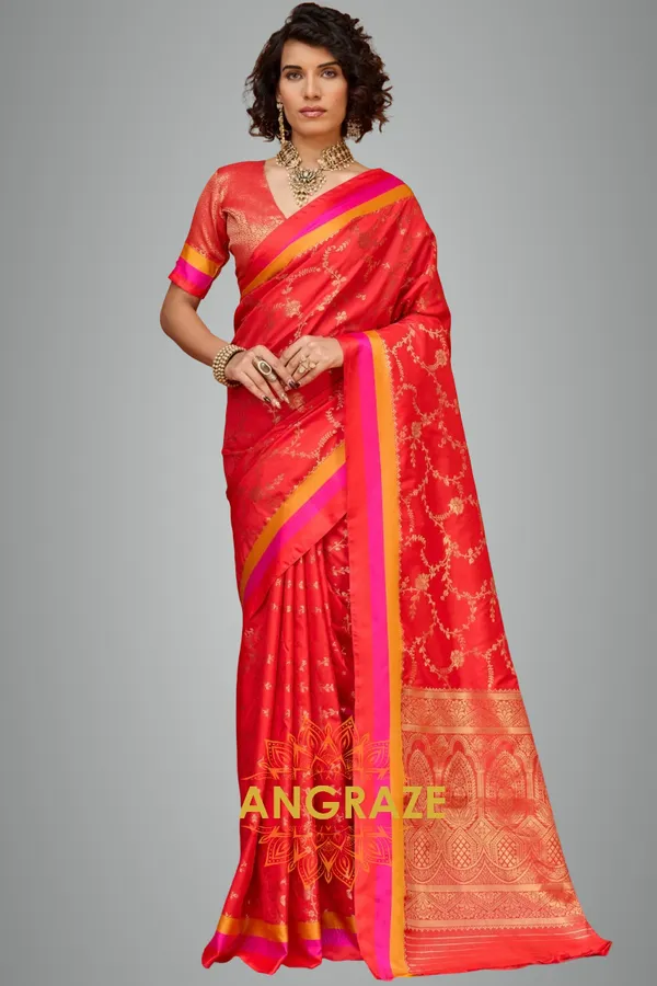 Bridal_Red_Banarasi_Saree_For_Women