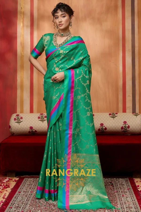 Light_Green_Banarasi_Saree_For_Women