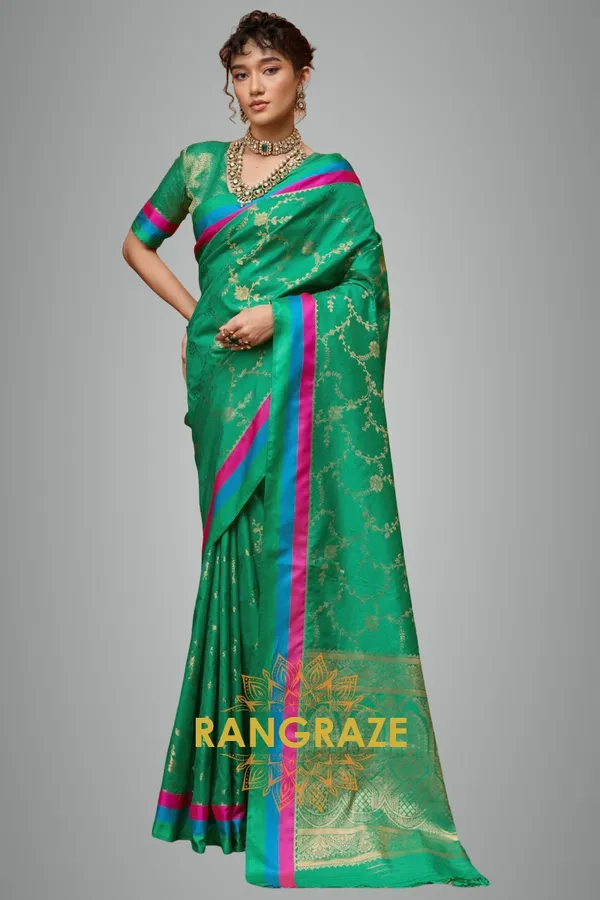 Light_Green_Banarasi_Saree_For_Women