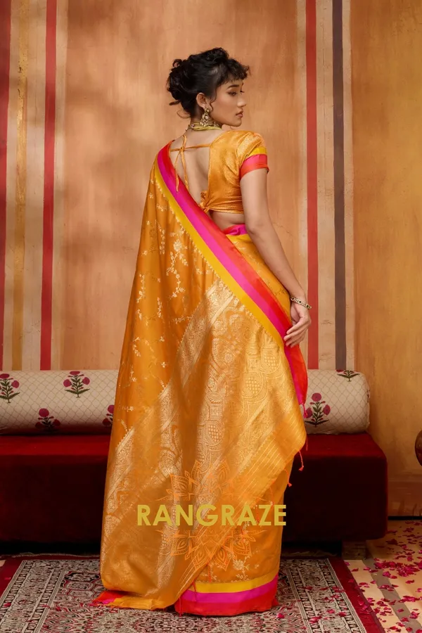 Orange_Banarasi_Saree_For_Women