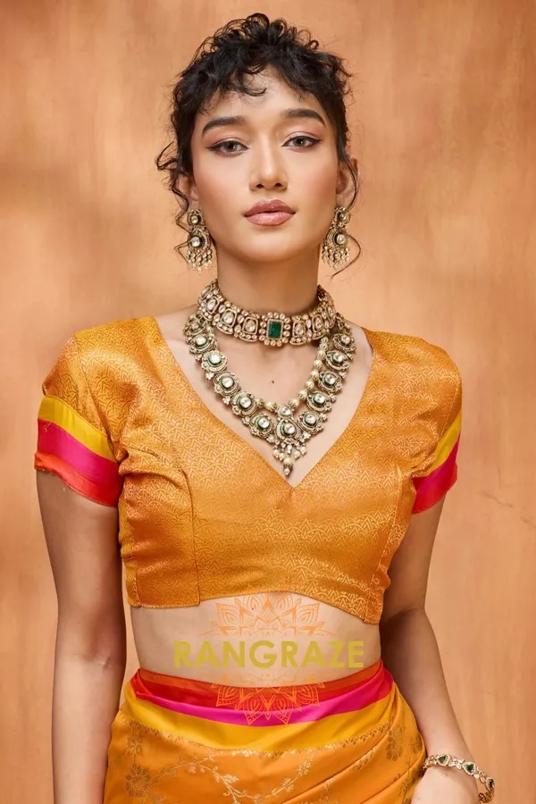 Orange_Banarasi_Saree_For_Women