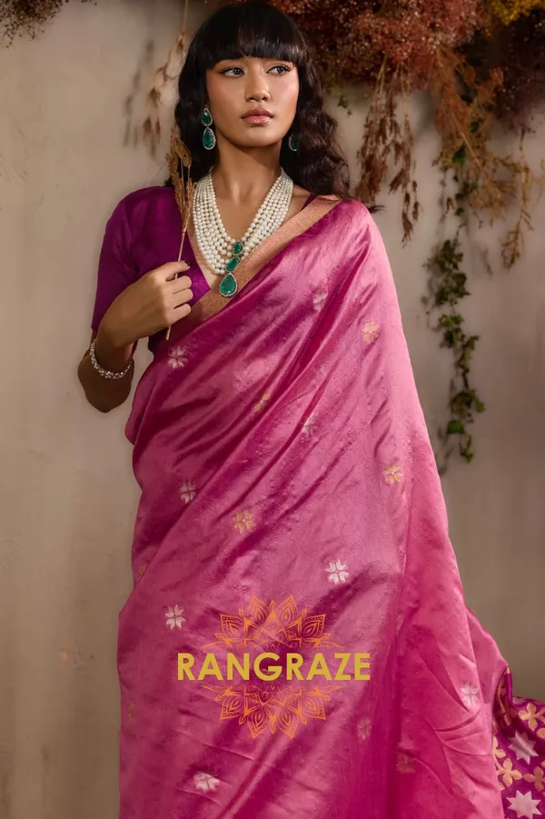 BABY_PINK_TUSSAR_SILK_HANDLOOM_PATOLA_SAREE
