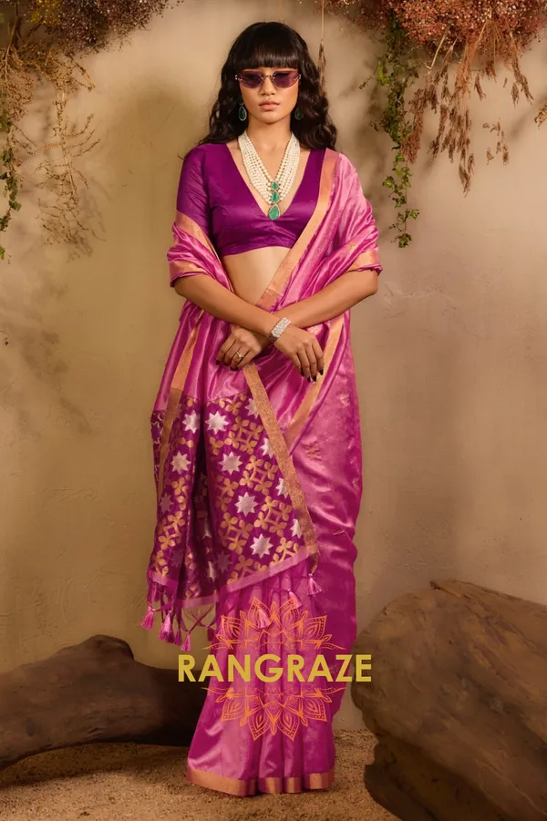 BABY_PINK_TUSSAR_SILK_HANDLOOM_PATOLA_SAREE