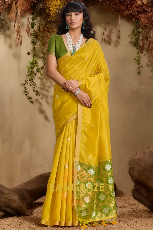 GOLDEN_YELLOW_TUSSAR_SILK_HANDLOOM_PATOLA_SAREE