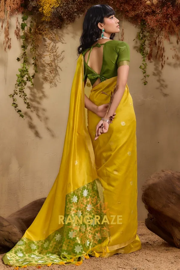 GOLDEN_YELLOW_TUSSAR_SILK_HANDLOOM_PATOLA_SAREE