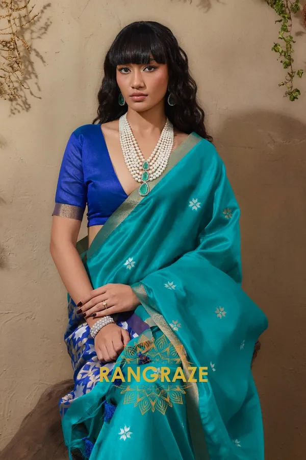 TURQUOISE_TUSSAR_SILK_HANDLOOM_PATOLA_SAREE