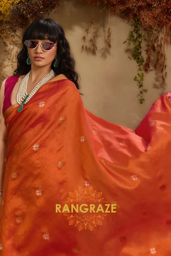 ORANGE_TUSSAR_SILK_HANDLOOM_PATOLA_SAREE