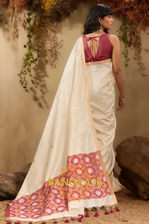 IVORY_TUSSAR_SILK_HANDLOOM_PATOLA_SAREE