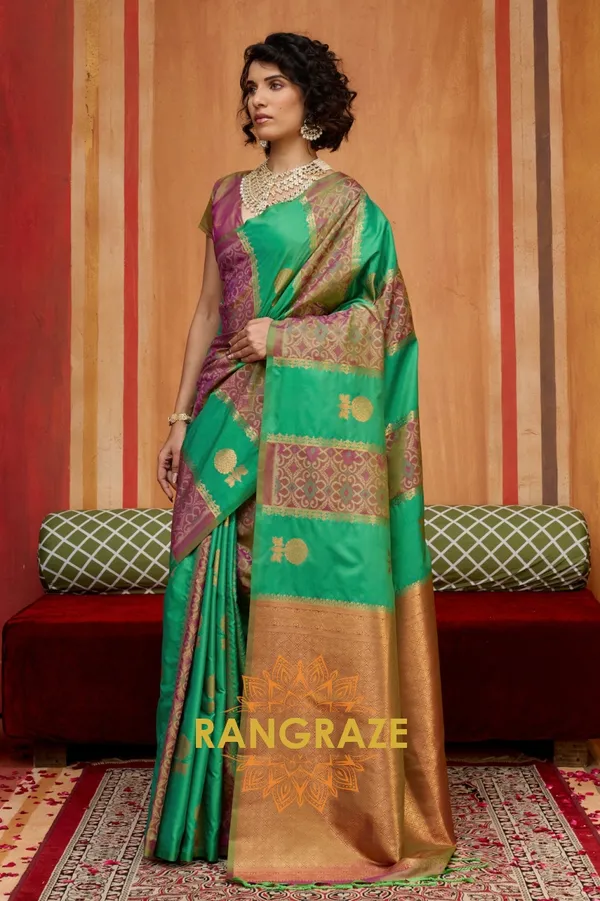 Green_Banarasi_Saree_For_Women