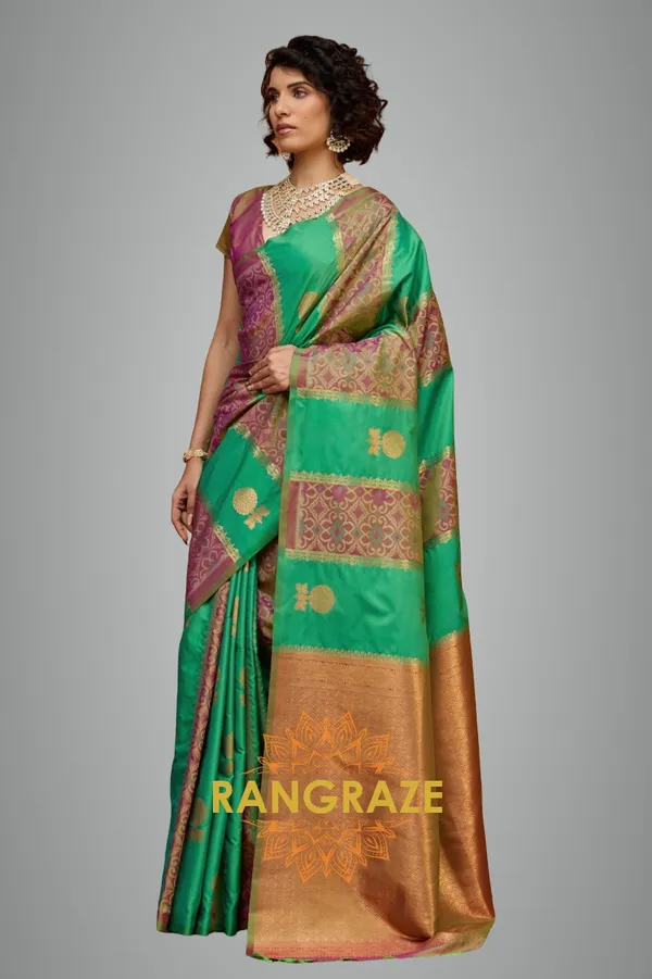 Green_Banarasi_Saree_For_Women