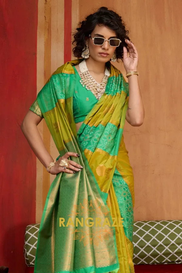 Lime_Banarasi_Saree_For_Women