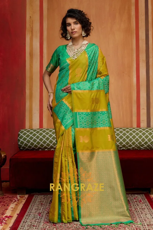 Lime_Banarasi_Saree_For_Women