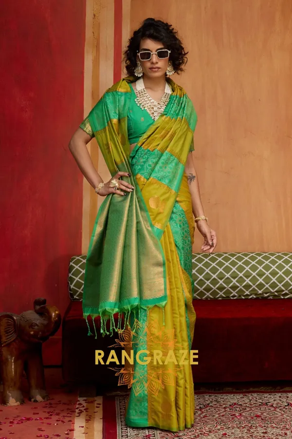 Lime_Banarasi_Saree_For_Women