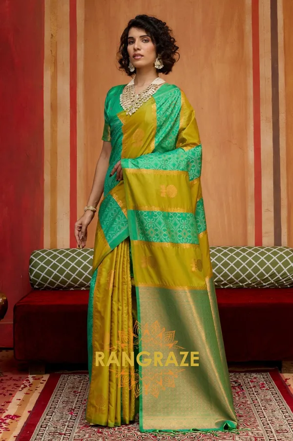 Lime_Banarasi_Saree_For_Women