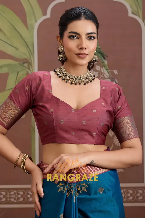Turquoise_Kanjivaram_Silk_Saree_For_Women