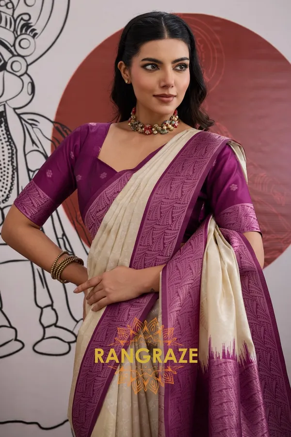 Ivory_Purple_Silk_Saree_For_Women