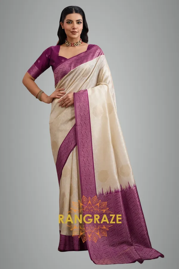 Ivory_Purple_Silk_Saree_For_Women