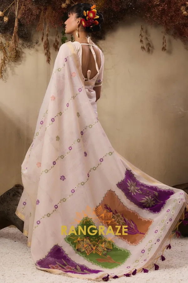 IVORY_ROYAL_MUNGA_COTTON_HANDLOOM_WEAVING_BANARASI_SAREE