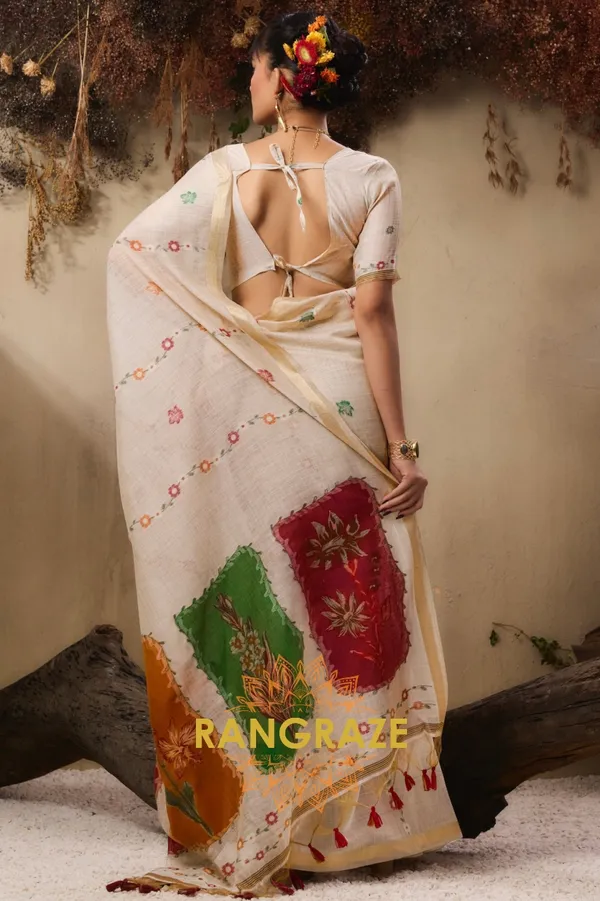 IMPERIAL_IVORY_MUNGA_COTTON_HANDLOOM_WEAVING_BANARASI_SAREE