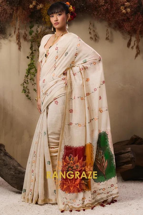 IMPERIAL_IVORY_MUNGA_COTTON_HANDLOOM_WEAVING_BANARASI_SAREE