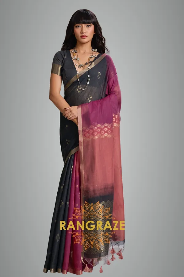Jet_Black_Banarasi_Saree_For_Women