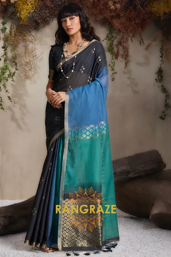 Onyx_Black_Banarasi_Saree_For_Women