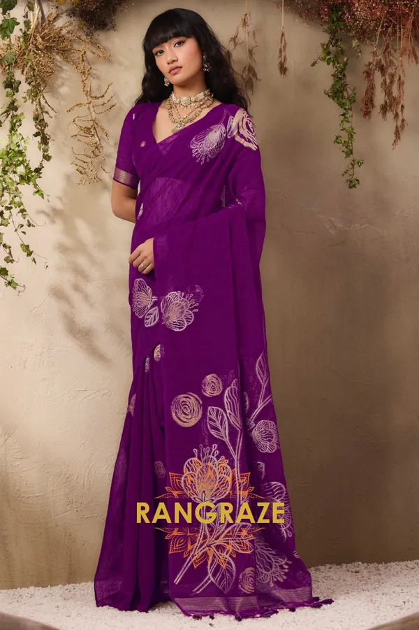 PURPLE_PURE_MANGA_SILK_HANDLOOM_WEAVING_BANARASI_SAREE