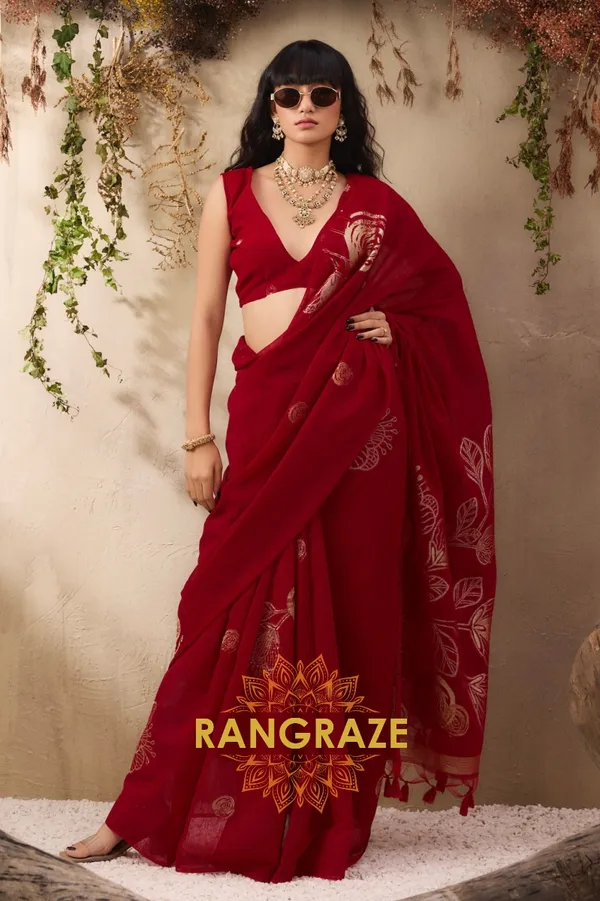 DARK_RED_PURE_MANGA_SILK_HANDLOOM_WEAVING_BANARASI_SAREE
