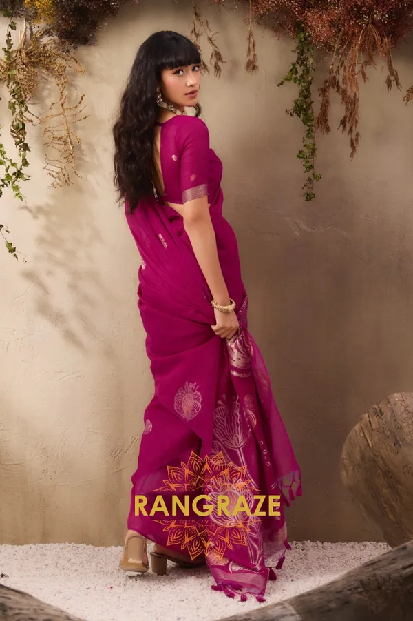 NAVY_BLUE_PURE_MANGA_SILK_HANDLOOM_WEAVING_BANARASI_SAREE