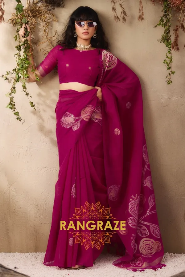NAVY_BLUE_PURE_MANGA_SILK_HANDLOOM_WEAVING_BANARASI_SAREE