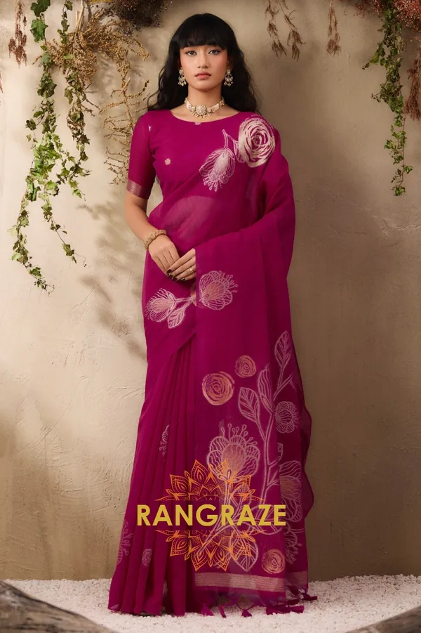 NAVY_BLUE_PURE_MANGA_SILK_HANDLOOM_WEAVING_BANARASI_SAREE