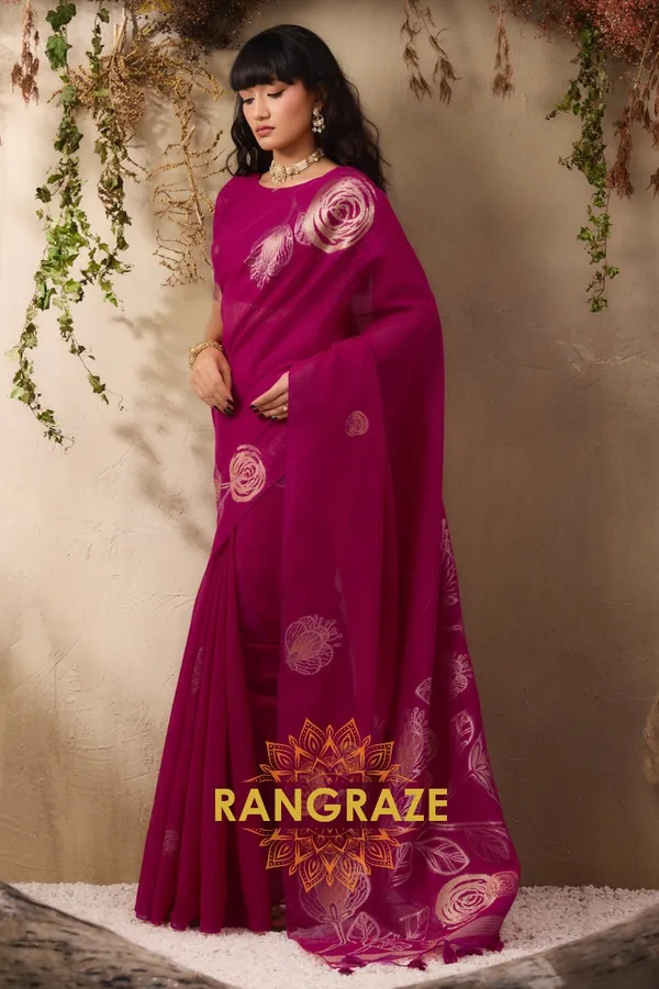 NAVY_BLUE_PURE_MANGA_SILK_HANDLOOM_WEAVING_BANARASI_SAREE