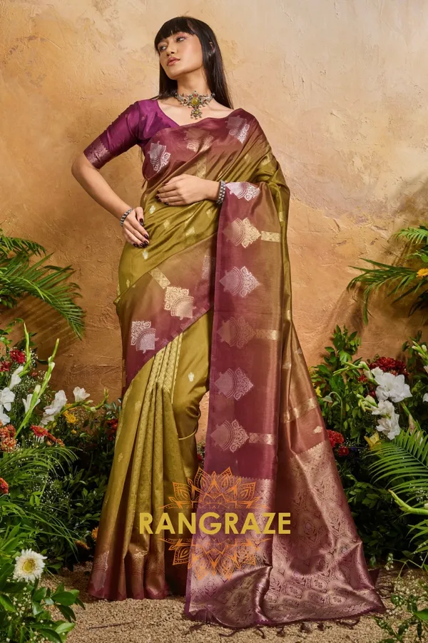 Golden_Yellow_Banarasi_Saree_For_Women