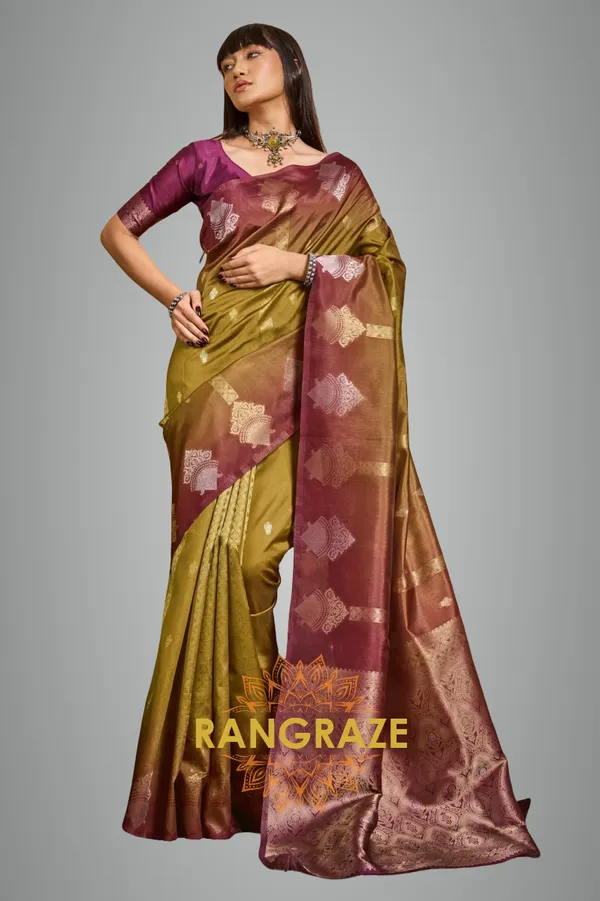 Golden_Yellow_Banarasi_Saree_For_Women