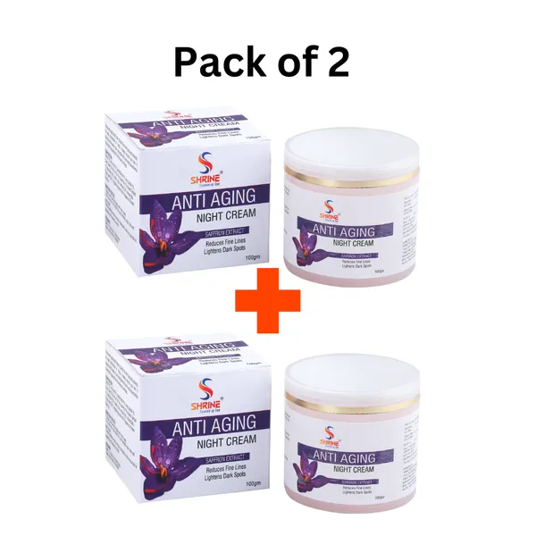 Anti_Ageing_200G_Combo_(Pack_Of_2)_Night_Cream_With_Saffron_&_Aloe_Vera_Restores_Radiance_Overnight_Face_Glow_Cream