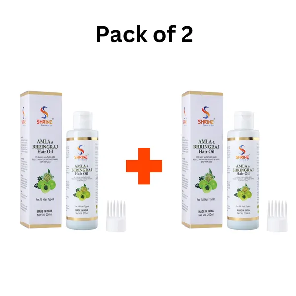 Combo_(Pack_Of_2)_Amla_&_Bhringraj_Hair_Oil_400Ml_Each_Natural_Nourishment_For_Healthy_Strong_&_Shiny_Hair