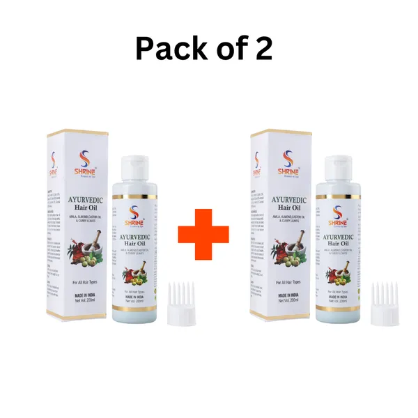 Combo_(Pack_Of_2)_Ayurvedic_Hair_Oil_400Ml_Each_Natural_Nourishment_For_Healthy_Strong_&_Shiny_Hair