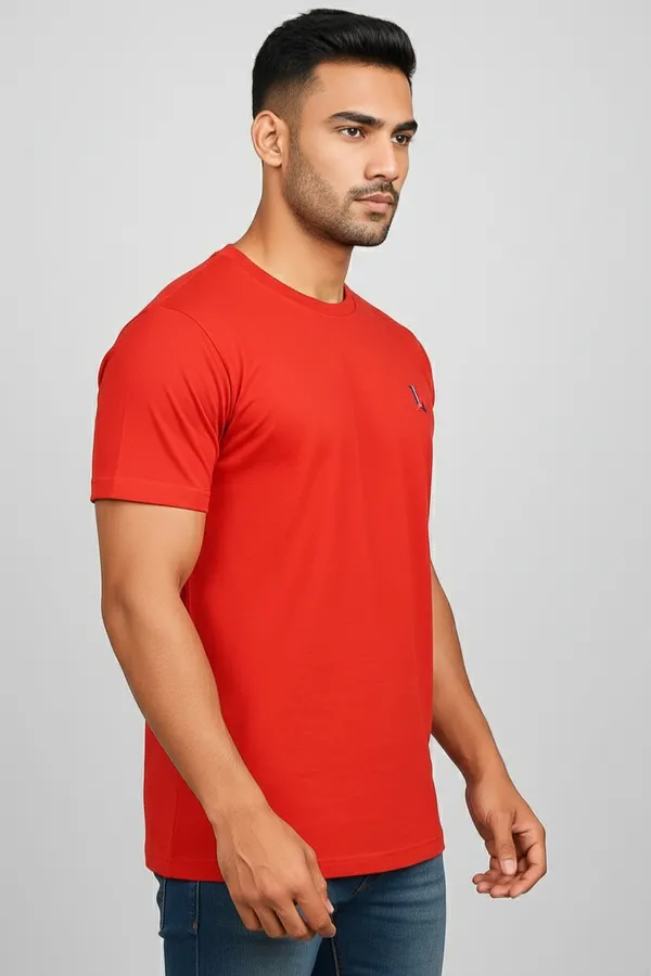 Red_Pure_Cotton_Round_Neck_T-Shirt