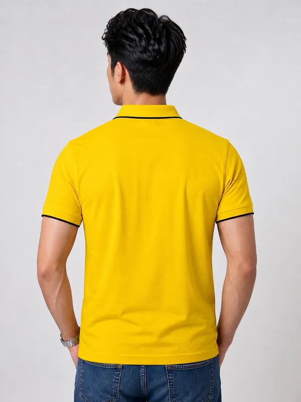 Men_Half_Sleeve_Yellow_Polo_T-Shirt
