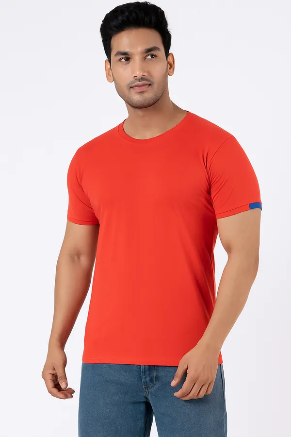 Red_Pure_Cotton_Round_Neck_T-Shirt